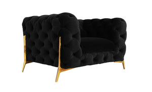 VIG Furniture Divani Casa Quincey - Transitional Black Velvet Chair VGKNK8520-CHR-BLK
