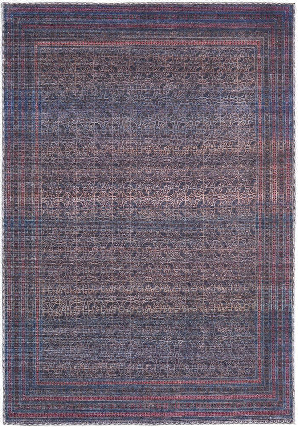 Feizy Rugs Voss Bold Transitional Rug - Vibrant Patterns And Sophisticated Polyester Chenille For Any Space Blue,Pink,Purple Polyester Vos39h8fchlmltg21