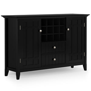 English Elm Bedford Sideboard Buffet With Wine Rack - Elegant Black Storage Solution For Dining & Living Spaces B136P158481