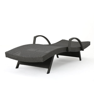 English Elm Christopher Knight Home® - Salem Pe Wicker Chaise Lounge - Adjustable Outdoor Comfort In Stylish Grey For Patios & Pools 52005.00ARMGRY