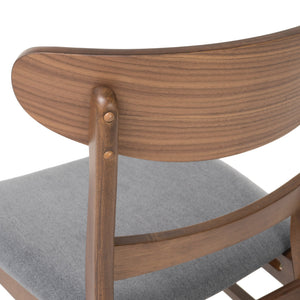 English Elm [video] Rubberwood Dining Chairs Set of 2 Upholstered Mid-century Seats for Modern Homes 58915.00DGY