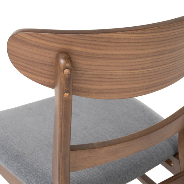 English Elm [video] Rubberwood Dining Chairs Set of 2 Upholstered Mid-century Seats for Modern Homes 58915.00DGY