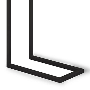 English Elm Skyler C Side Table - Handcrafted Distressed White-Wash Finish With Industrial Metal Base Design B136P159618-GIGA