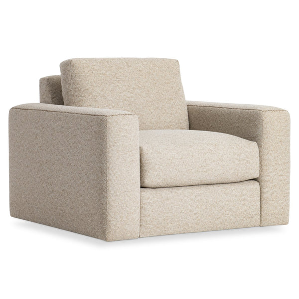 Bernhardt Bernhardt Vaughn Swivel Chair — Transitional 360° Accent Seating With Oversized Track Arms & X Stitching - Made to Order P1092SA