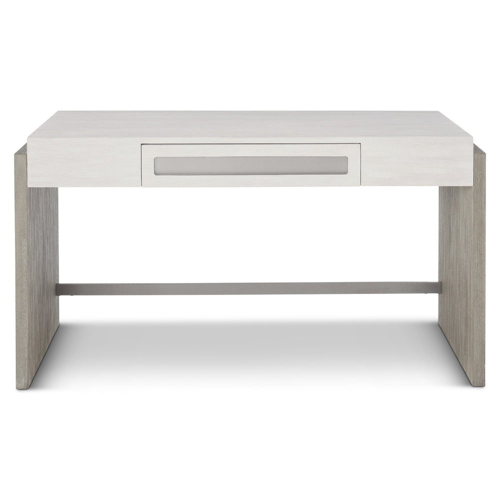 Bernhardt Bernhardt Foundations Desk — Two‑Tone Rustic Modern Writing Desk With Soft‑Close Drawer, Steel Accents 306512