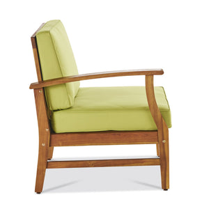 English Elm Perla Armless Accent Chair Tailored Low Profile Upholstered Seat for Living Room Green 58941.00LGRN