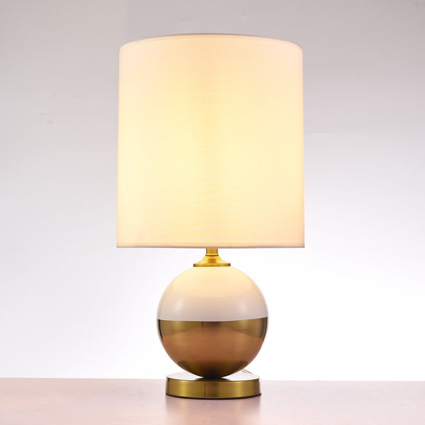 Pasargad Home Senato Modern Metal & Acrylic Table Lamp - Chic White/Gold Design For Any Room White Metal & Acrylic Pmt-20