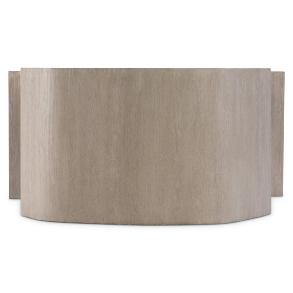 Bernhardt Bernhardt Weston Sculptural Cocktail Table In Light Fossil Top With Tawny Oak Cradling Panels, 57" 527017