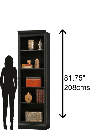 Hekman Furniture 920011 Oxford Bunching Bookcase - Elegant Display For Books & Collectibles, Adjustable Wood Shelves Antique Black Bunching Bookcase 920017