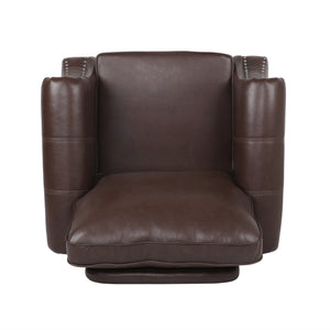 English Elm Club Chair Faux Leather Deep Seat Lounge with Dark Birch Legs for Living Room 71403.00PUDBRN