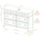 52" 6-Drawer Framed Dresser BR6DODDDRGW-T Grey Wash BR6DODDDRGW-T Walker Edison