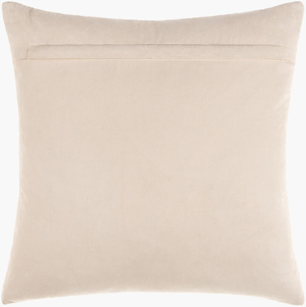 Surya Kansas 20" Rustic Leather Accent Pillow - Elegant Home Decor, Versatile Style, Spot Clean Only! Ivory Leather,Cotton Kaa001-2020d