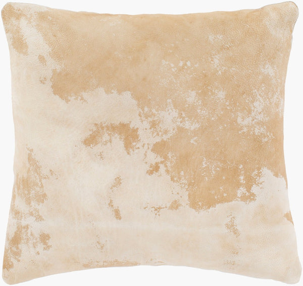 Surya Kansas Handcrafted Cotton Leather Blend Accent Pillow for Rustic Lodge Cabin Sofas KAA002-2020