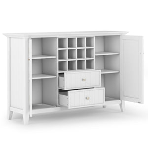 English Elm Bedford Sideboard Buffet With Wine Rack - Stylish White Storage Solution For Dining & Living Spaces B136P158487