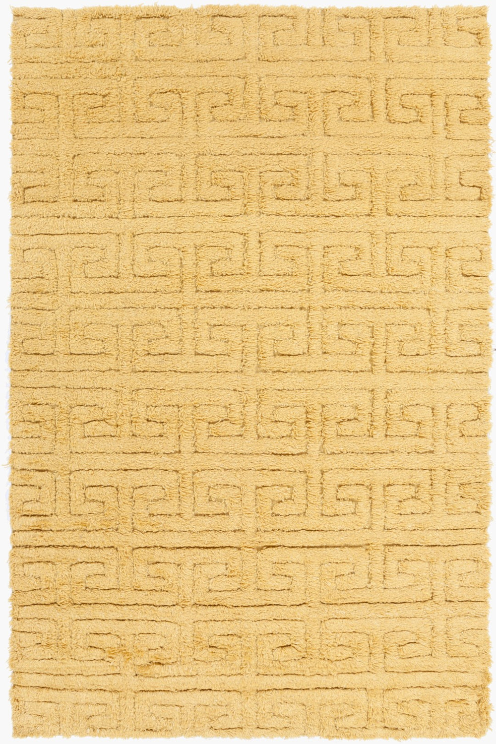 Surya Kabru 2' X 3' Handmade Wool Rug - Modern Decor Essential With Plush Pile & One Year Warranty Mustard Wool Kab8002-58
