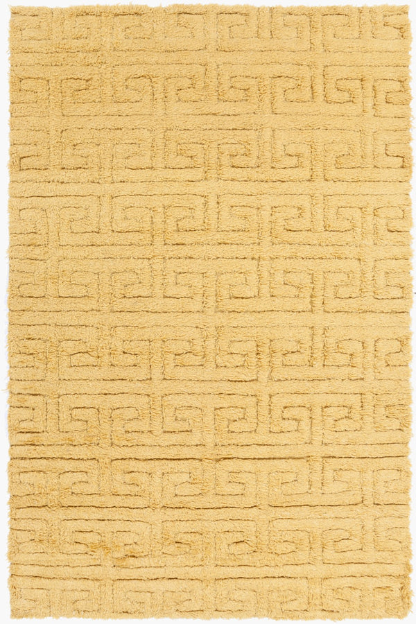 Surya Kabru 2' X 3' Handmade Wool Rug - Modern Decor Essential With Plush Pile & One Year Warranty Mustard Wool Kab8002-58