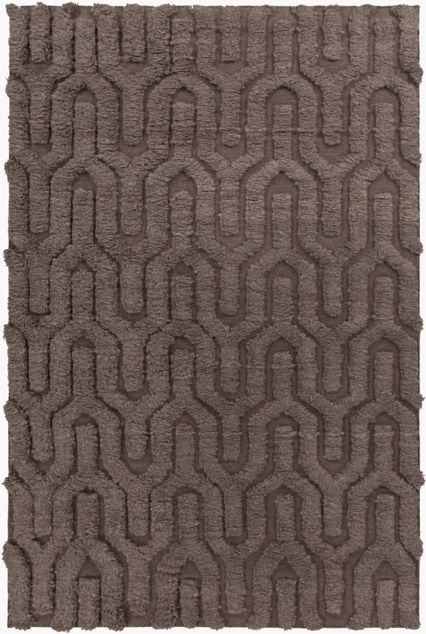 Surya Kabru 2' X 3' Handmade Wool Rug - Modern Decor Essential With Plush Pile & One Year Warranty Charcoal Wool Kab8004-811
