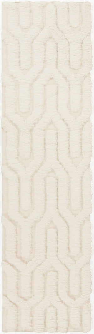Surya Kabru 2' X 3' Handmade Wool Rug - Modern Decor Essential With Plush Pile & One Year Warranty Cream Wool Kab8006-268