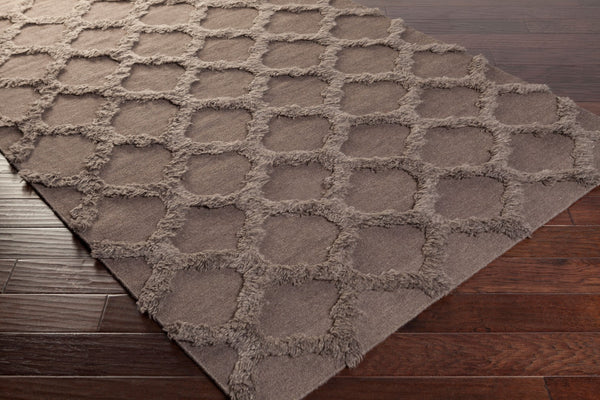 Surya Kabru 2' X 3' Handmade Wool Rug - Modern Decor Essential With Plush Pile & One Year Warranty Charcoal Wool Kab8010-268