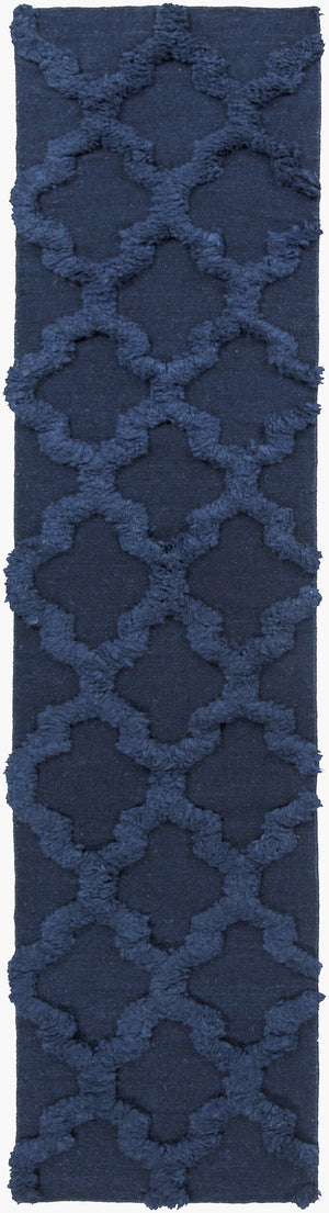 Surya Kabru 2' X 3' Handmade Wool Rug - Modern Decor Essential With Plush Pile & One Year Warranty Navy Wool Kab8011-268