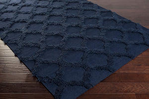 Surya Kabru 2' X 3' Handmade Wool Rug - Modern Decor Essential With Plush Pile & One Year Warranty Navy Wool Kab8011-268