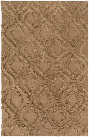 Surya Kabru 2' X 3' Handmade Wool Rug - Modern Decor Essential With Plush Pile & One Year Warranty Brown Wool Kab8014-23
