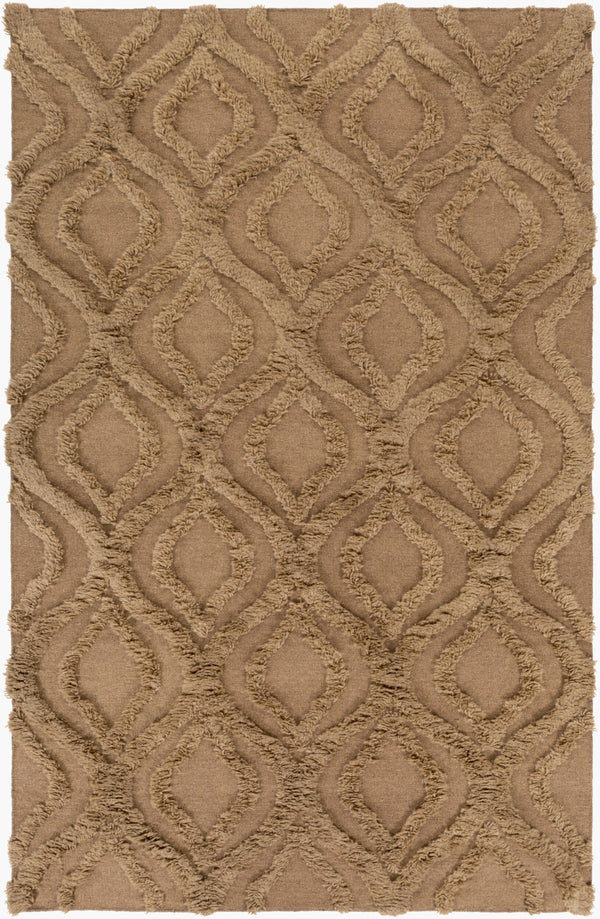 Surya Kabru 2' X 3' Handmade Wool Rug - Modern Decor Essential With Plush Pile & One Year Warranty Brown Wool Kab8014-23