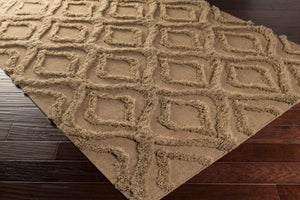 Surya Kabru 2' X 3' Handmade Wool Rug - Modern Decor Essential With Plush Pile & One Year Warranty Brown Wool Kab8014-23