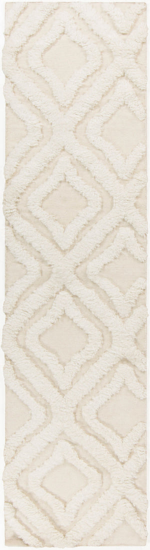 Surya Kabru 2' X 3' Handmade Wool Rug - Modern Decor Essential With Plush Pile & One Year Warranty Cream Wool Kab8015-268