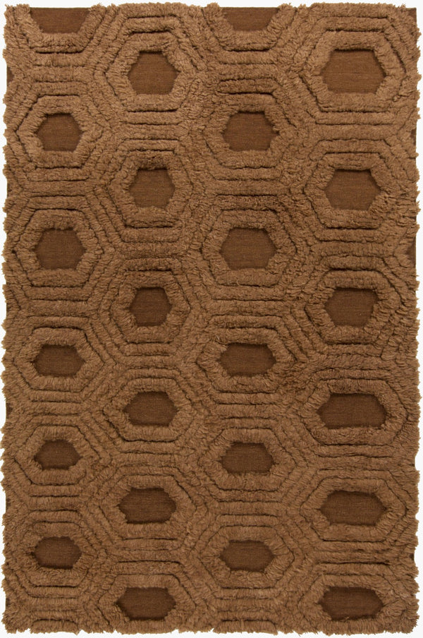 Surya Kabru 2' X 3' Handmade Wool Rug - Modern Decor Essential With Plush Pile & One Year Warranty Brown Wool Kab8016-811