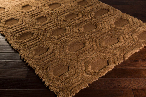 Surya Kabru 2' X 3' Handmade Wool Rug - Modern Decor Essential With Plush Pile & One Year Warranty Brown Wool Kab8016-811