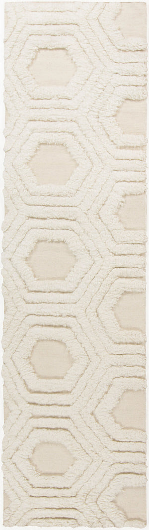 Surya Kabru 2' X 3' Handmade Wool Rug - Modern Decor Essential With Plush Pile & One Year Warranty Cream Wool Kab8017-268