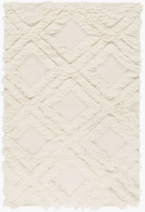 Surya Kabru 2' X 3' Handmade Wool Rug - Modern Decor Essential With Plush Pile & One Year Warranty Cream Wool Kab8018-23