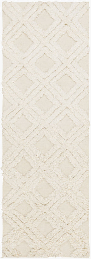 Surya Kabru 2' X 3' Handmade Wool Rug - Modern Decor Essential With Plush Pile & One Year Warranty Cream Wool Kab8018-268