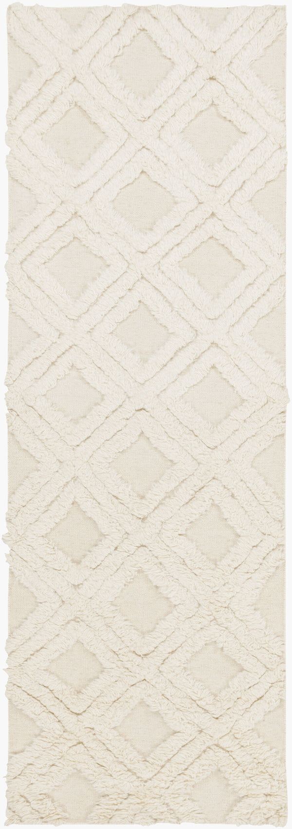 Surya Kabru 2' X 3' Handmade Wool Rug - Modern Decor Essential With Plush Pile & One Year Warranty Cream Wool Kab8018-268