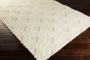 Surya Kabru 2' X 3' Handmade Wool Rug - Modern Decor Essential With Plush Pile & One Year Warranty Cream Wool Kab8018-23