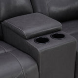 Parker Living Caldwell - Tahoe Charcoal Power Console Loveseat Tahoe Charcoal MCAL#822CPH-TACH Parker House