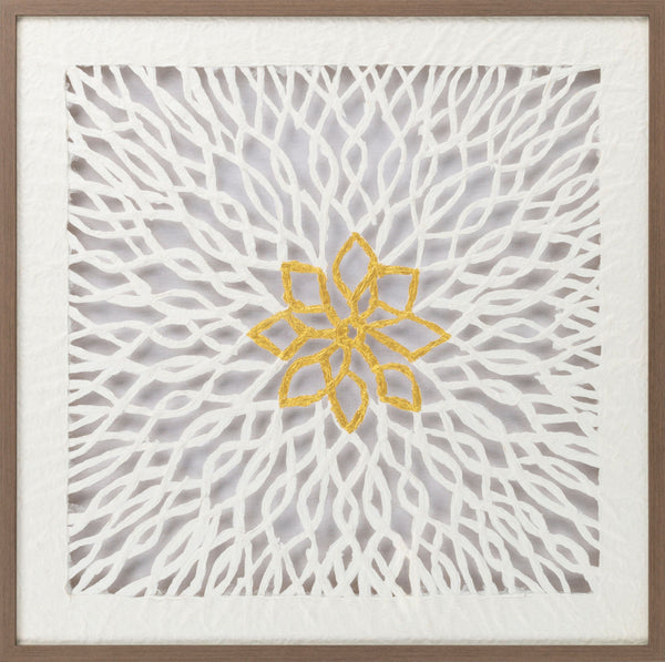 Surya Kaagaz 24" Framed Wall Art - Modern Polystyrene & Paper Decor For Stylish Home Interiors Main, White,Frame, Paper,Polystyrene Kag002-3232