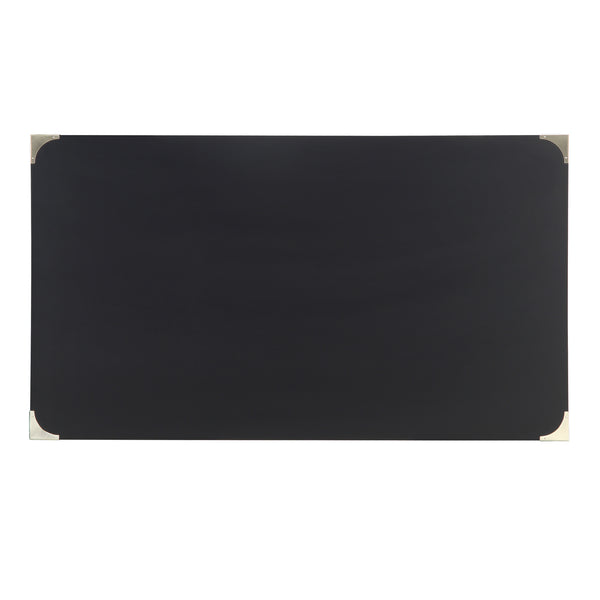 Homelegance By Top-Line Beatrix X-Base Wood Accent Campaign Writing Desk Black MDF