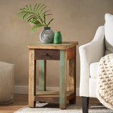 Christopher Knight Home® - Noble House - Meader Boho Handmade Distressed Mango Wood Large Side Table