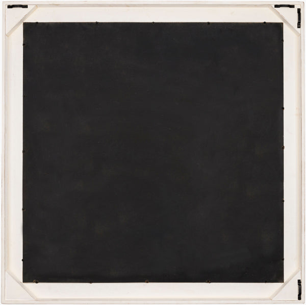 Surya Kathryn Global Style 24"H X 24"W Accent Mirror With Unique Inlaid Bone Design For Any Room Frame, White Bone Kah003-2424