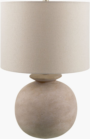 Livabliss Kaia Textured Resin Table Lamp with Dual Linen Shade for Farmhouse Living Spaces KAI-002
