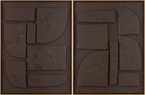 Livabliss Kako Hand Painted Minimalist Framed Wall Art for Living Room or Bedroom Decor KAKO001-SET