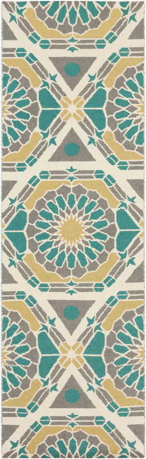 Surya Kaleidoscope 2' X 3' Handmade Wool Rug - Vivid Geometric Patterns For Timeless Home Style & Comfort Olive Wool Kal8001-268