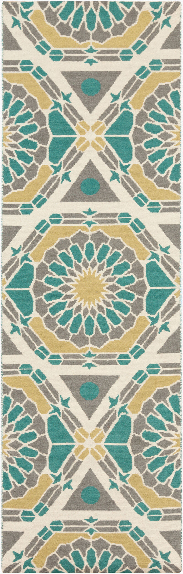 Surya Kaleidoscope 2' X 3' Handmade Wool Rug - Vivid Geometric Patterns For Timeless Home Style & Comfort Olive Wool Kal8001-268