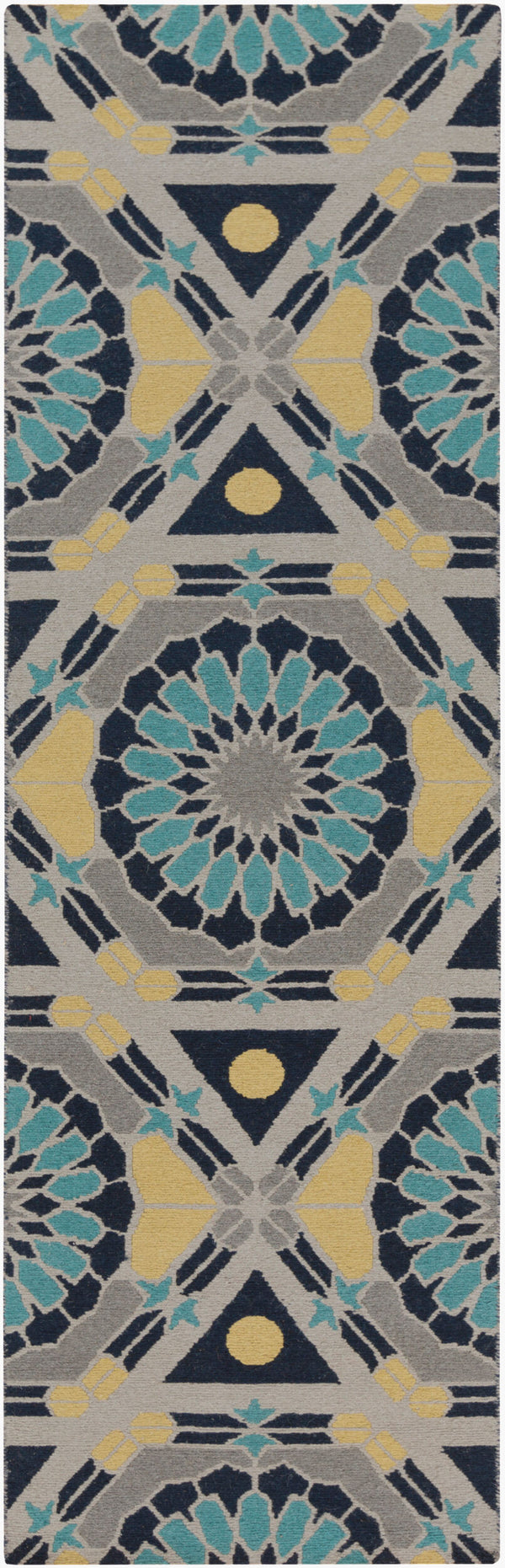 Surya Kaleidoscope 2' X 3' Handmade Wool Rug - Vivid Geometric Patterns For Timeless Home Style & Comfort Gray Wool Kal8005-268