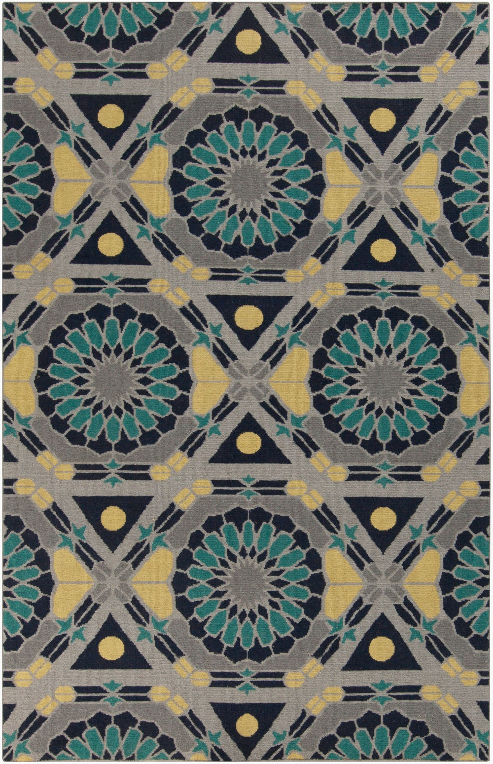 Surya Kaleidoscope 2' X 3' Handmade Wool Rug - Vivid Geometric Patterns For Timeless Home Style & Comfort Gray Wool Kal8005-811
