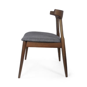 English Elm Dining Chair Set of 2 Curved Back Faux Leather Upholstered Seats for Modern Farmhouse Decor 72662.00CHAR