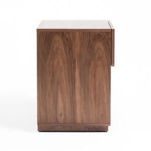 VIG Furniture Kamela- Modern Walnut Nightstand With Single Smooth-Glide Drawer, Compact Low-Profile Design For Small Spaces VGMA-BR-128-NS