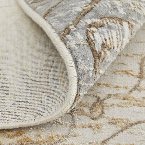 Feizy Rugs Celene Vintage-inspired Medallion Scroll Rug In Warm Neutral Palette - Timeless Elegance For Your Home Silver,Tan,Gray Viscose,Polyester Cel39l1fbgegryh00